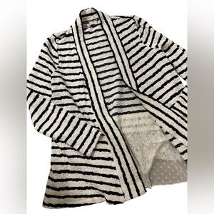 Anthropologie Postmark Striped Lace-Back Open Front Cardigan | Whimsygoth | Y2K